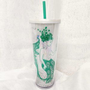 Starbucks Holiday 2022 Spearmint Pearl Iridescent Mermaid Tumbler Cup 24oz Venti